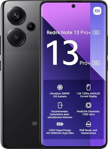 XIAOMI Redmi Note 13 Pro+ 5G Smartphone, 8+256GB, Handy ohne Vertrag, 6,67