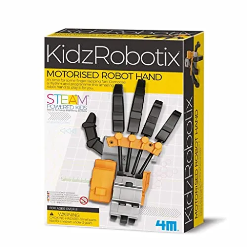 4M Motorisierte Roboter Hand KidzRobotix - Robotik Kit für Kinder, fördert Kreativität und technisches Verständnis durch den Bau einer motorisierten Roboterhand.