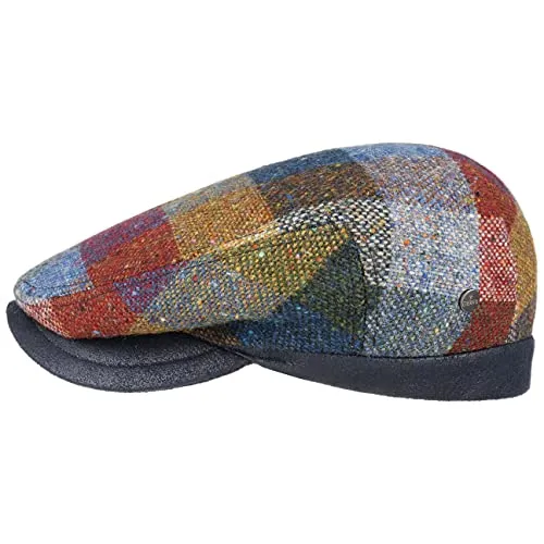 LIERYS Finzi Tweed Flatcap Schirmmütze Karomuster Made in Italy Herren Herbst Winter bunt 57 cm
