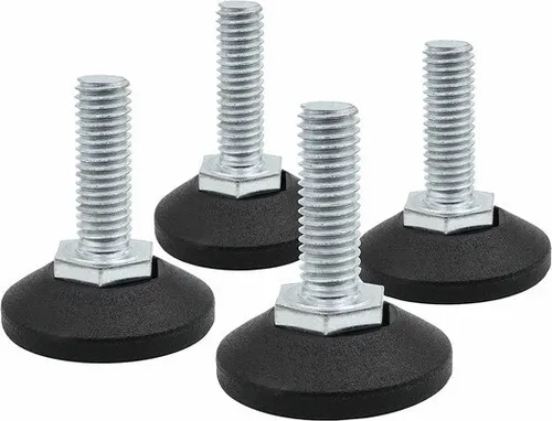 Design61 4x Verstellschraube Justierschraube Ø 38 mm M8 x 40mm (Fuß drehbar)