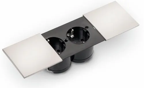 Bachmann Due Doppelsteckdose Edelstahl 7053067 von Bachmann GmbH