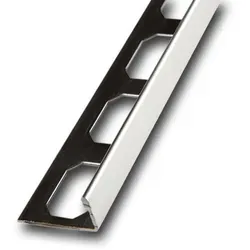 Edelstahl Winkelabschlussprofil, gebürstet, V2A, je 2,50 m | 12,5mm