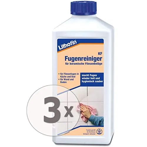 Lithofin KF Fugenreiniger 1,5 l - sehr ergiebig - intensiv wirkend - mildalkalisch - Reiniger für Fugen in Küche & Bad