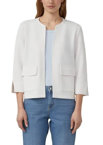 s.Oliver Scuba-Jacke im Relaxed Fit mit 3/4-Arm - Moderne Scuba-Jacke im Relaxed Fit, ideal für lässige Outfits. Aus weicher, glatter Qualität mit praktischem Stehkragen und 3/4-Ärmeln – perfekt für den Alltag.