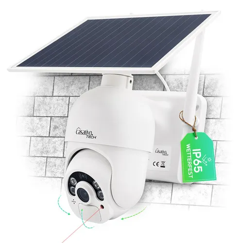 Smarte Solar-Überwachungskamera mit Pan-Tilt-Funktion und Full-HD