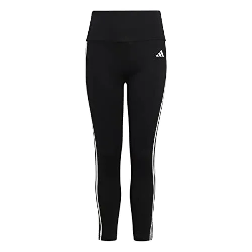 ADIDAS Kinder Tight Essentials AEROREADY 3-Streifen High-Waisted - Fitnesshosen mit feuchtigkeitsabsorbierender AEROREADY Technologie für trockenen Komfort, ideal für aktive Kinder und Teens, um sich auszupowern.