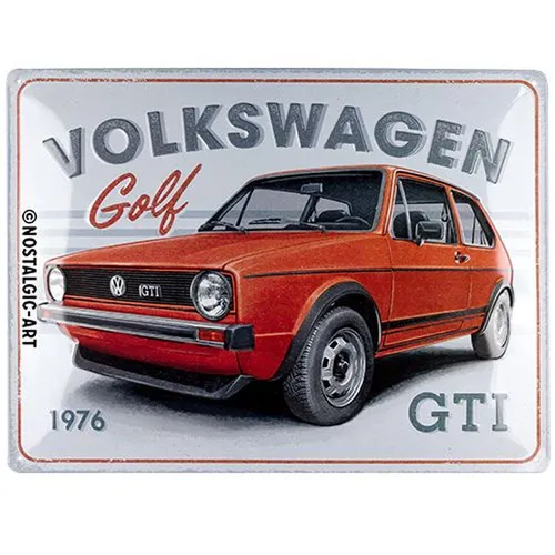 Volkswagen Golf GTI 1976 Metallschild von Nostalgic-Art