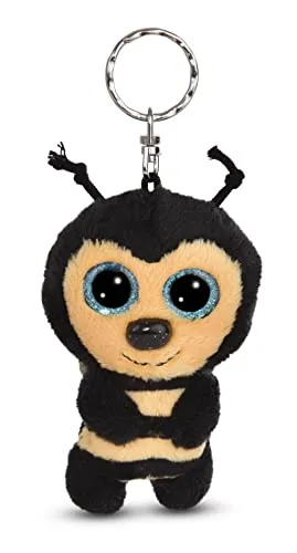 Schlüsselanhänger GLUBSCHIS Biene Miss B - Bunt, kuschelig weich und umweltfreundlich aus recyceltem R-PET