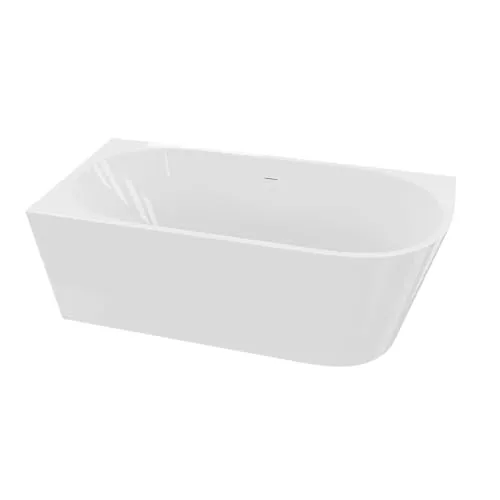 LAVITA Freistehende Eckbadewanne Caldera Rechte 1600 - Sanitäranlagen & Zubehör – Elegantes Design mit antibakterieller Beschichtung für hygienisches Baden und komfortable Abmessungen von 160x75x58 cm.