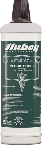 Hubey Veggie Boost 1 Liter Flüssigdünger, biologischer Naturdünger ohne tierische Zusätze