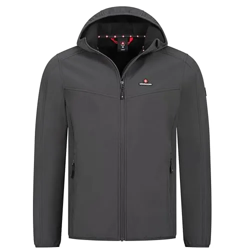 Höhenhorn Alpberg Herren leichte Softshell Jacke Outdoor Grau Gr. M