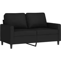vidaXL 2-Sitzer-Sofa Schwarz 120 cm aus Samt - Elegantes 2-Sitzer-Sofa in Schwarz, aus weichem Samt für hohen Komfort und ein modernes Ambiente. Ideal zum Entspannen und als Blickfang in deinem Zuhause.