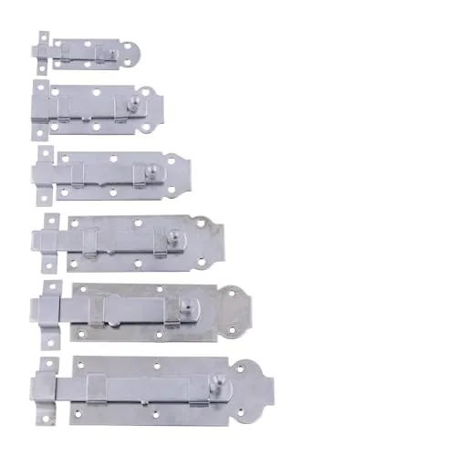 BOOMET Schieberiegel · 6 Größen zur Auswahl · 140 mm · 80/100/120/140/160/180 mm · Schlossriegel für Tore Türen Schuppen · Torschieber Türschieber · Schiebe Verriegelung