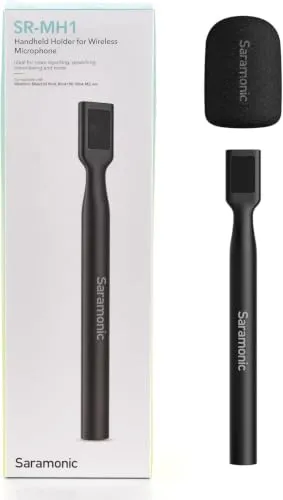Saramonic SR-MH1 Universal-Handhalter für 2,4 GHz Mikrofon-Sender mit Windschutzscheibe