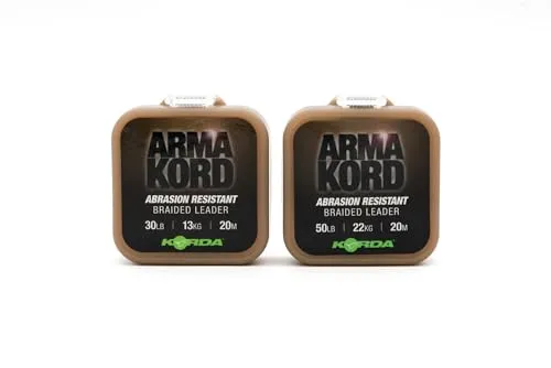 Korda Arma-Kord Geflochtene Vorfächer, 22,7 kg, 20 m, Sub Brown