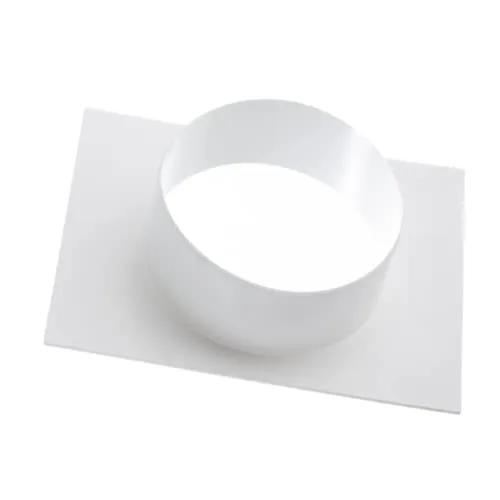 EUROPLAST Ø 150mm Abschlussrahmen Wandanschluss Flansch Rundrohr Kunststoff Schachtsystem, Weiß