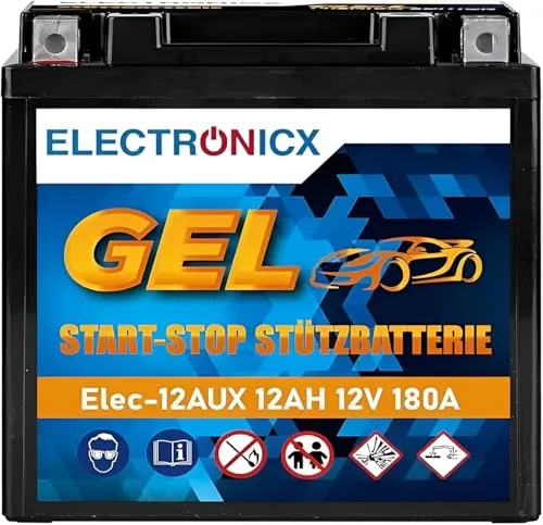 Premium Gel Stützbatterie 12V 12Ah für Mercedes & BMW - Hochleistungs-Gel-Stützbatterie mit 200A Kaltstartstrom, ideal für Luxusfahrzeuge. Wartungsfrei und extrem tiefentladefest – perfekte Leistung für Mercedes-Benz und BMW.