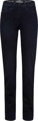 Raphaela by Brax Damen Style Laura 5-Pocket Magic Waist Ultra Dynamic Denim Super Slim Hose, Dark Blue Effect,36W / 30L