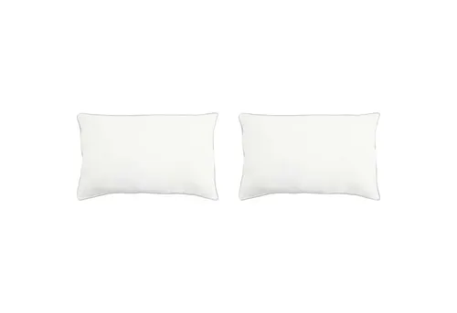 vidaXL Kopfkissen 2er Set Weiß 40 x 80 cm - Das Kissen-Set aus Bambusfaser und Polyester bietet optimalen Schlafkomfort und Atmungsaktivität. Ideal für drinnen, sorgt es für eine angenehme Nachtruhe und ist pflegeleicht bei 30°C waschbar.