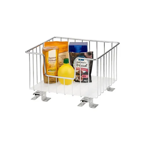 bremermann Teleskopauszug Korbauszug für Oberschränke 30 cm Breite, Chrom - Teleskopauszüge für Oberschränke, platzsparend und einfach zu installieren, mit kugelgelagerter Teleskop-Schiene für optimalen Zugriff auf Küchenutensilien.