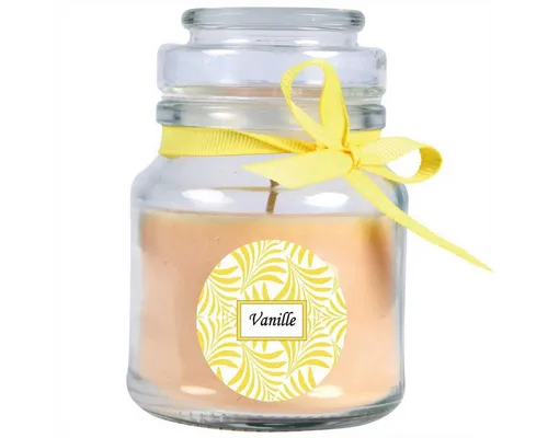 HS Candle Duftkerze (1-tlg), Kerze im Viereck-Glas, Motiv-Kerze mit ca. 50 Std. Brenndauer