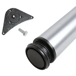 4er Set Tischstützen Chrom matt 60 mm