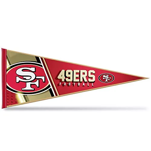 Rico Industries NFL Football San Francisco 49ers Primary Filz-Wanddekoration, 30,5 x 76,2 cm, ideal für Zuhause/Schlafzimmer/Männerhöhle