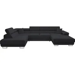 Mirjan24 Ecksofa Torezio Bis Cord mit Bettkasten - Sofas & Couches: U-Form Couch mit Schlaffunktion und großzügiger Schlaffläche von 268 x 124 cm, ideal für Gästeübernachtungen und entspannte Abende.