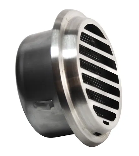 Edelstahl Abluftgitter LG - 8010 L Lamellengitter DIN 100 - Abzüge, Gitter & Belüftungen - Mit integriertem Fliegengitter und robustem Edelstahl für optimale Luftzirkulation und Insektenschutz.