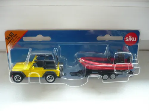 Siku 1658 JEEP mit Boot 