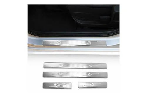 OMAC Zierleisten-Aufkleber für Peugeot 4007 Edelstahl Silber 4tlg - Hochwertige Edelstahl-Zierleisten für Peugeot 4007 (2007-2012). Langlebig, rostbeständig und leicht zu reinigen – ideal für einen eleganten Look und einfache Installation.