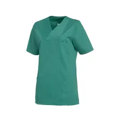 Leiber Damenkasack kurzarm XL - olive - Arbeits- & Schutzkleidung: Leichter, taillierter Damenkasack mit zwei Seitentaschen und Brusttasche, ideal für den komfortablen Einsatz im Beruf.