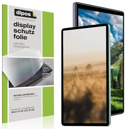 dipos I 2x Schutzfolie matt passend für VALE V12E-LTE-8128 Folie Displayschutzfolie, Ultra-Dünn, Case-Friendly, Fingerprint-Kompatibel