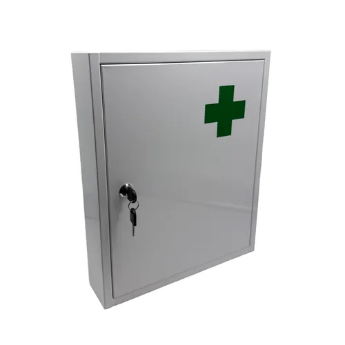 relaxdays Medizinschrank - Abschließbarer Medizinschrank in Grün - Medizinschrank aus stabilem Metall mit 5 Fächern für sichere und ordentliche Aufbewahrung von Medikamenten. Ideal für Zuhause, Büro oder öffentliche Einrichtungen.