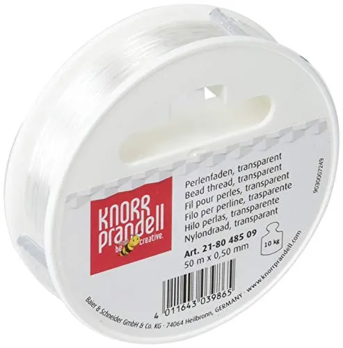 KnorrPrandell 8048509 Perlonfaden, 50 m - 0.5 mm Durchmesser, transparent