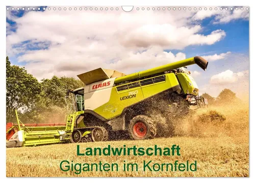 Landwirtschaft - Giganten im Kornfeld 2026: Wandkalender mit Mähdreschern - Kunstgeschichte nach Thema & Konzept: Hochwertiger Fotokalender mit 12 beeindruckenden Motiven, umweltfreundlich produziert und perfekt als Geschenk für jeden Anlass.