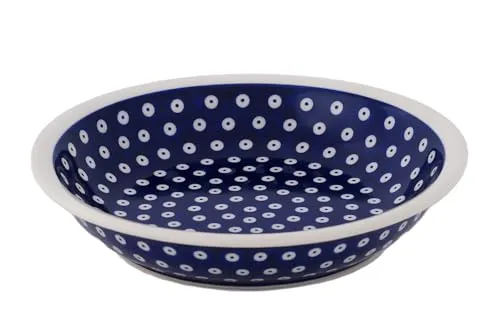 Bunzlauer Keramik Teller – tiefer Essteller Speiseteller Suppenteller Ø 22,5 cm – spülmaschinenfest, robust & langlebig (Dekor 42)