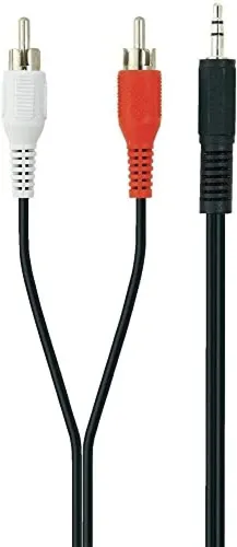 Belkin Y-Splitter Kabel Audiokabel 3,5 mm Klinkenstecker Verteiler 5m Schwarz