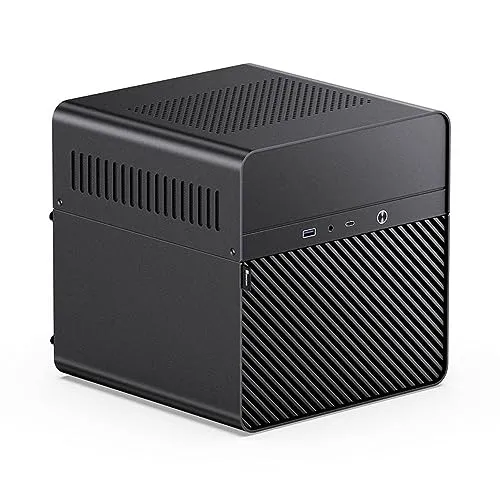 Jonsbo N2 Mini-Tower PC-Gehäuse, Gaming-Gehäuse Schwarz - PC-Gehäuse mit elegantem Design, optimal für kompakte Gaming-Systeme und ausgezeichnete Kühlleistung.