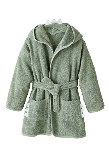 Vertbaudet Kinder Bademantel, Krokodil-Kostüm grün 116 - Spaßiger Krokodil-Bademantel mit Kapuze und elastischem Gürtel. Ideal für gemütliche Stunden nach dem Baden, mit praktischen Taschen für kleine Schätze.