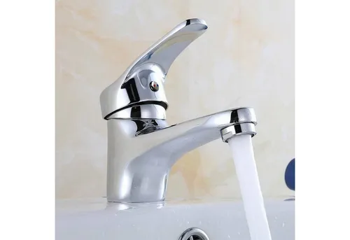 Faizee Möbel Badarmatur Einhandmischer für Waschtisch - Armaturen für Bad und WC, mit komfortabler Handhabung und Luftsprudler für einen weichen Wasserstrahl bei geringem Verbrauch. Hochwertige Verarbeitung mit verchromter Oberfläche schützt vor Rost.