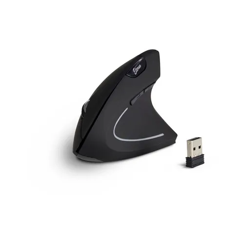Inter-Tech Eterno KM-206R - Ergonomische Vertikale Maus für Rechtshänder - Mäuse - Ergonomisches Design für maximalen Komfort, kabellos mit 2.4 GHz für eine störungsfreie Verbindung.