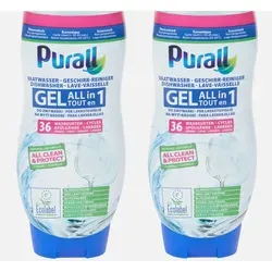 ml Purall Spülmaschinen-Gel All-in-1 2 x 720