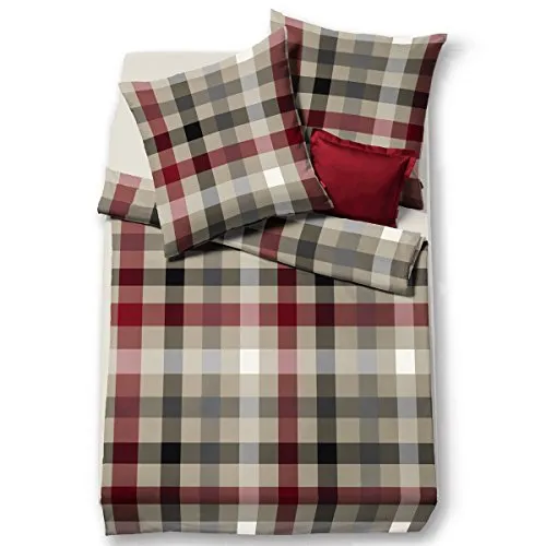 fleuresse Edelflanell Bettwäsche Lech Karo Klassik 135 x 200 cm - Bettwäsche-Sets aus 100% Baumwolle, warmes Edelflanell ideal für den Winter, mit praktischem Reißverschluss und bis 60°C waschbar, hergestellt in Deutschland.