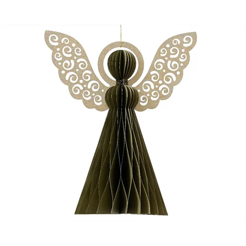 Deko Engel schwarz zum Stellen - Papier, mit Magnetverschluss,  dia16.7cm H.20cm