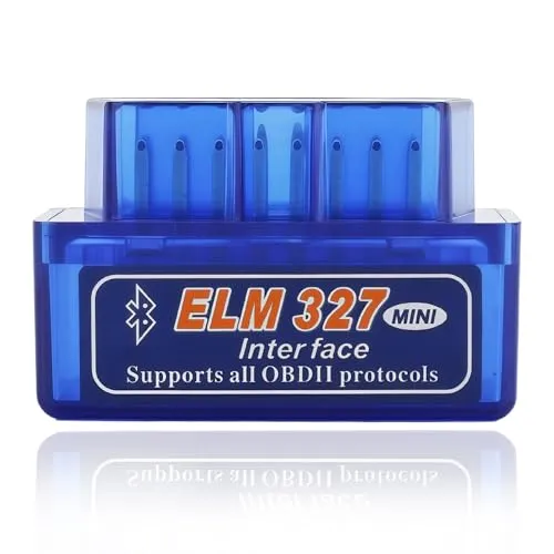 Mini EL-M327 OBD2 Bluetooth Scanner, Bluetooth OBD2 Diagnosegerät V2.1, OBD II Scanner Adapter, Universell Kfz-Diagnosegerät Kompatibel Mit iOS Android & Windows, Effiziente Autodiagnose (1 Stück)