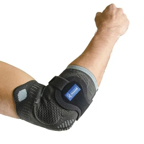 THUASNE Silistab Epi Ellenbogenbandage Größe 3 - Bandage zur Ellenbogenunterstützung mit Silikonpelotten für gezielte Entlastung und Stimulation der Muskulatur, ideal bei Epicondylitis und im Alltag.