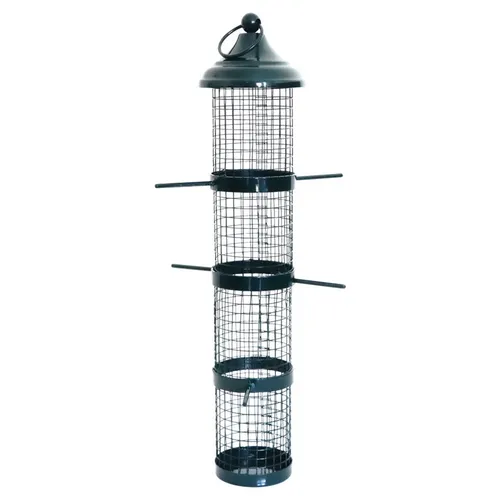 Nobby Futtersäule grün mit Sitzstangen 40cm für Wildvögel robust geeignet