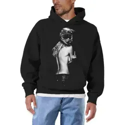 MAKAYA Kapuzenpullover Herren Sweatshirt Kapuze Motorrad Helm Biker Geschenke Motorradfahrer schwarz XL