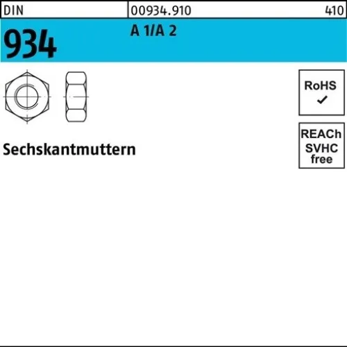 100er PACK(Stk) 000934910009025000 Sechskantmutter DIN 934 M 2,5 A1/A 2